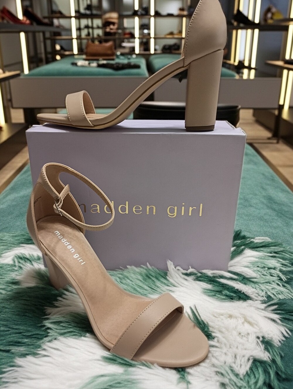 Madden Girl Beella Heeled Sandals Women's Sz 10 In Blush Color 🆕
